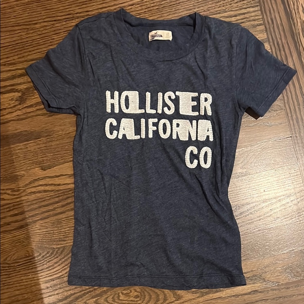 Hollister Tee with Embroidered Text.
